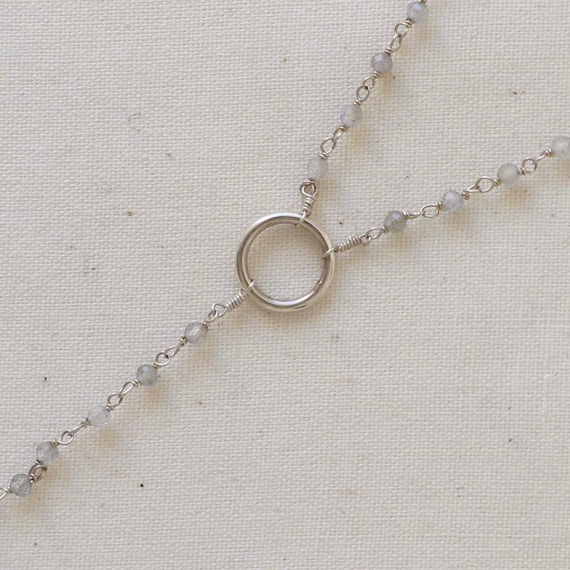 Rosary Moonstone Necklace