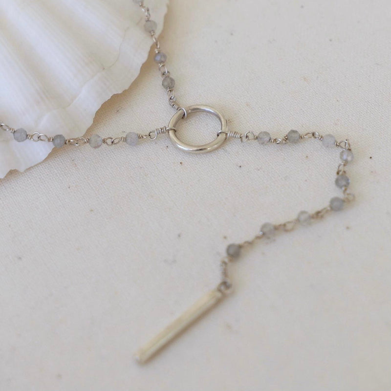 Rosary Moonstone Necklace